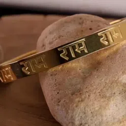 LAKSH Men Stainless Steel Gold-Plated Kada Bracelet image 4