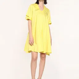 RAREISM Short Sleeves Cotton A-Line Dress-picture-25