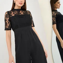 Miss Chase Women Self Design Basic Jumpsuit image 3