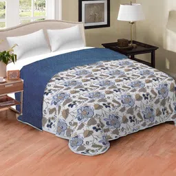 Anadhika Blue Floral AC Room Single Bed Dohar-picture-7