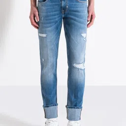 Antony Morato Men Super Skinny Fit Low Distress Jeans-image-9