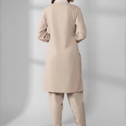 fusion by glitchez Embroidered V-Neck Top & Trousers Co-Ords image 2