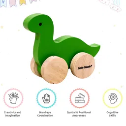 LITTLE GINNIE Kids Wooden Push And Pull Animal Toys image 5