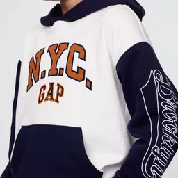 GAP Boys Colorblocked Hooded Pullover Sweatshirt image 4