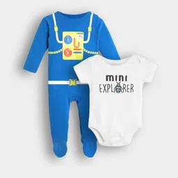 Somersault Boys Pack of 2 Printed Sleepsuit-image-37