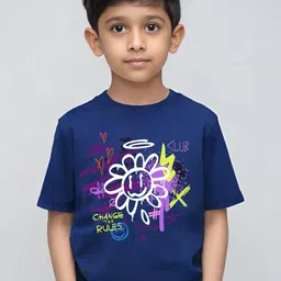 TeeSlix Unisex Blue Tshirts image 5