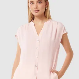 Forever New Mandarin Collar Blouson Top image 1