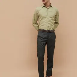 CODE by Lifestyle Checked Spread Collar Cotton Formal Shirt image 2