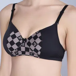 Herryqeal Checked Everyday Bra - Full Coverage Lightly Padded image 2