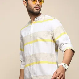 INVICTUS Sport Slim Fit Horizontal Striped Cotton Casual Shirt-image-77