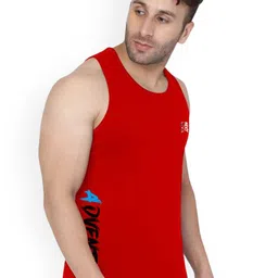 SLOWLORIS Pack Of 2 Printed Combed Cotton Gym Vests image 4