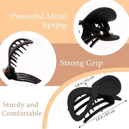 DIVASTRI Women Set of 4 Minimalist Infinity Duck Shape Claw Clip image 4