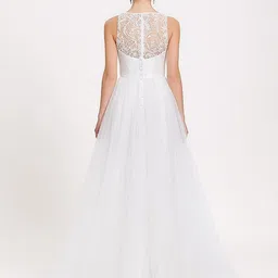 TILISM Women Self Design Gathered or Pleated Net Fit & Flare Dress image 3