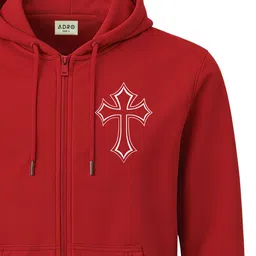 ADRO Men Printed Hooded Sweatshirt image 3