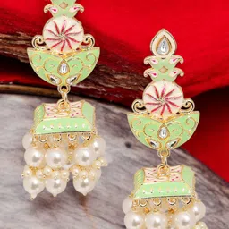 OOMPH Dome Shaped Jhumkas Earrings-picture-15