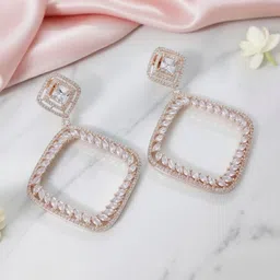 Opal Touch Geometric Drop Earrings-picture-15