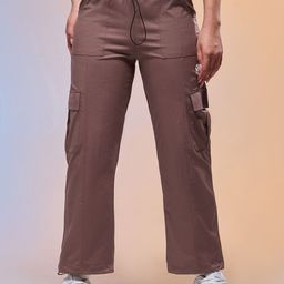 Technosport Women Straight Fit Mid-Rise Cargo Parachute Track Pant-picture-45
