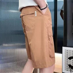 KPOP Men Relaxed Fit Knee Length Shorts image 2