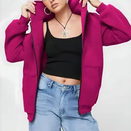 Parona Women Fleece Lightweight Open Front Jacket-picture-12