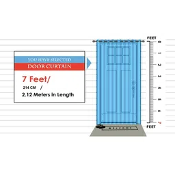 ville style Green Polyester Abstract Printed Door Curtains (7 Feet, Pack of 2) image 4