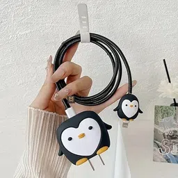 AIFEI Silicone Press Stud Headphone Case For Case For Case for 20W ,18W Charger, CuteData Cable Case image 1