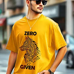 THE BEETEL HOUSE Printed Round Neck Oversized Cotton T-shirt image 1