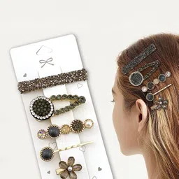 HANDBAG COLLECTION Women Set of 5 Tic Tac Hair Clip image 3