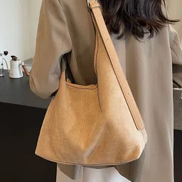 StyleCast x Revolte Suede Shopper Hobo Bag image 2