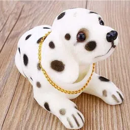 Car Moving Head Dog Toy for - Car Dashboard/Home Decor -15 cm (Brown - Color) Decorative Showpiece - 12 cm-image-2