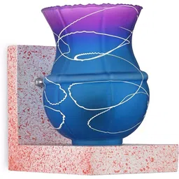 1ST TIME Pink & Blue Textured Wood Contemporary Abstract Shaped Shaped Wall Lamp-picture-35