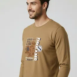 SANDPIPER Men Typography Printed Round Neck T-shirt image 2