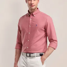 U.S. Polo Assn. Men Modern Slim Fit Opaque Casual Shirt-picture-37