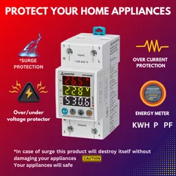 gadites Over/Under Voltage, Over Current/Load Protection with Digital Energy Meter voltage Guard image 3