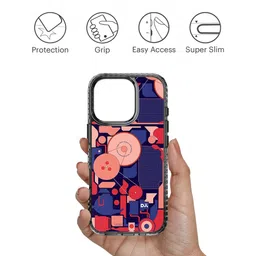 DailyObjects Geometric Printed iPhone 16 Pro Max Back Case Mobile Accessories image 3