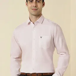 Allen Solly Slim Fit Printed Spread Collar Long Sleeves Pure Cotton Formal Shirt-picture-44