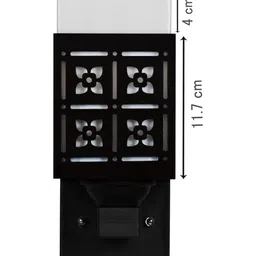 Gojeeva Black Wood Square Wall Lamps image 3