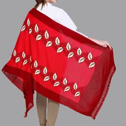 Tones-N-Shades Floral Woven Design Woollen Shawl image 3