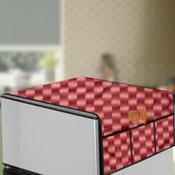 The Furnishing Tree Red Printed Refrigerator Cover-picture-30