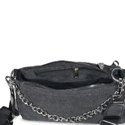 Donicy Textured Bucket Sling Bag with Quilted image 4