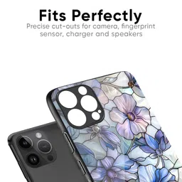 QRIOH Floral Printed iPhone 15 Pro Back Case Mobile Accessories image 2