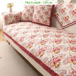 hokipo Velvet 2 Seater Sofa Floral Cover-picture-16
