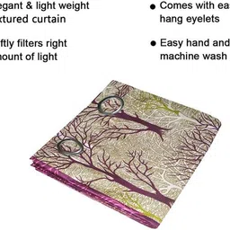 adimanav 152.4 cm (5 ft) Window Polyester Semi Transparent Curtain Single Curtain image 3