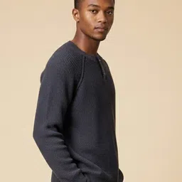 HERE&NOW Men Ribbed Round Neck Pullover image 4