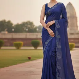 Moda Rapido Embellished Embroidered Poly Georgette Saree-picture-25