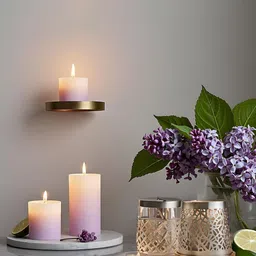 The Gift Studio Gold Toned & Bronw Textured Candle Holder-picture-57