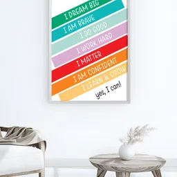 My Kids Wall Daily Positive Affirmations White & Green Wooden Wall Art-picture-28