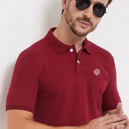 Bishop Cotton Men Polo Collar Applique T-shirt-picture-24