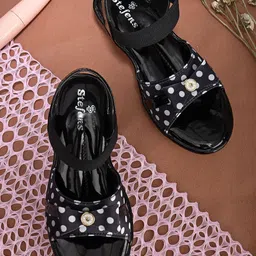 STEFENS Girls Printed Open Toe Flats-picture-25