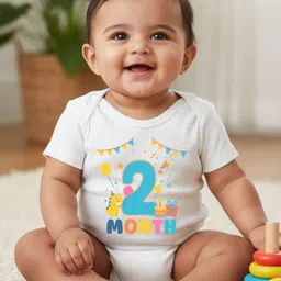 karmikh clothing & lifestyle Unisex Kids White Round Neck Cotton Jumpsuit-picture-17