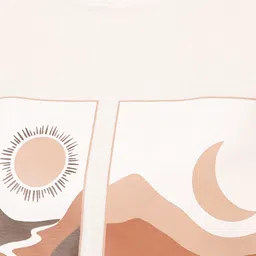 Crimsoune Club Typography Printed Round Neck Drop-Shoulder Sleeves Slim Fit Crop T-shirt image 2